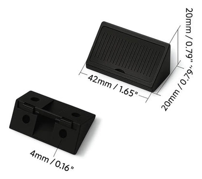 Escuadra Plástica Refuerzo Para Muebles Pack 10 Unidades Negro