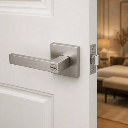 Manija Gloss Sin Llave Para Puerta Interior Exterior Plateado