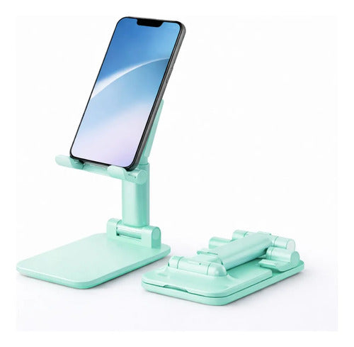 Soporte Plegable Para Celular De Escritorio Ajustable Verde