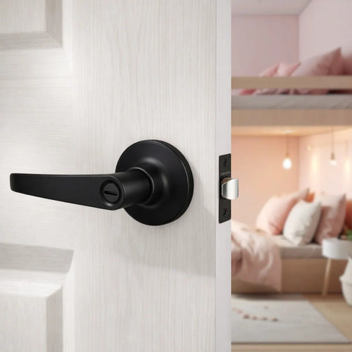 Manija Premium Sin Llave Para Puerta Interior Exterior Negro