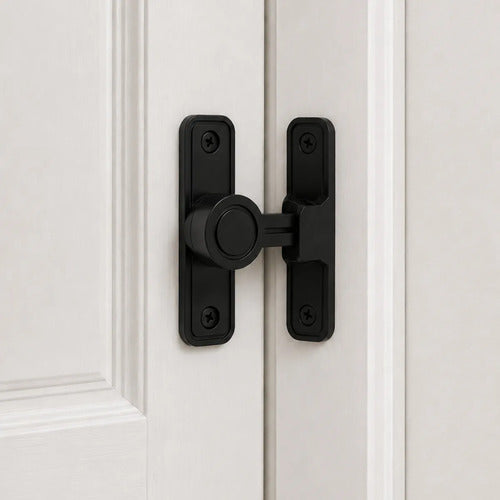 Pasador 90 Grados Reversible Negro Puertas Corredizas