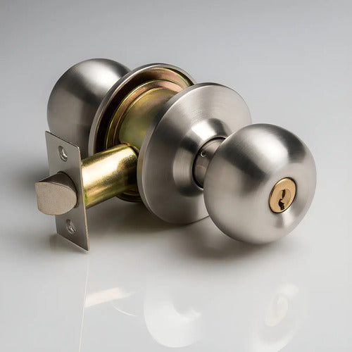 Cerradura De Pomo Con Llave Para Puertas De Interior Premium Acero