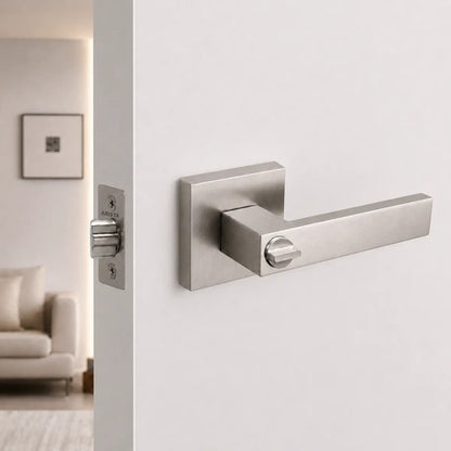 Manija Gloss Sin Llave Para Puerta Interior Exterior Plateado