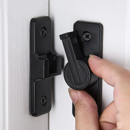 Pasador 90 Grados Reversible Negro Puertas Corredizas
