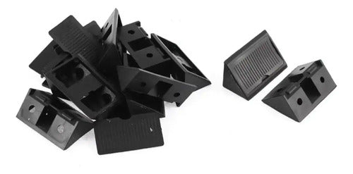 Escuadra Plástica Refuerzo Para Muebles Pack 10 Unidades Negro