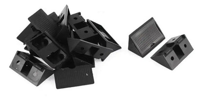 Escuadra Plástica Refuerzo Para Muebles Pack 10 Unidades Negro