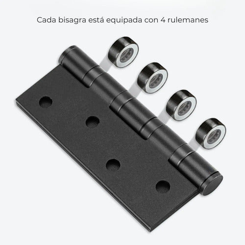 Pack X3 Bisagras 4x3x3mm Acero Inoxidable Rulemán Reforzada