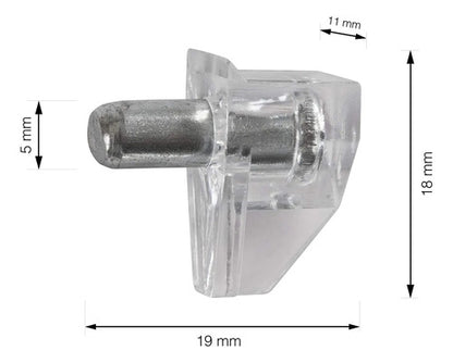 Soportes Acrílicos Para Estante 5mm X30 Unidades
