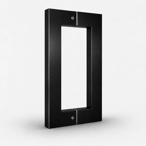 Manijón Doble Cuadrado 30cm Para Vidrio O Madera Negro