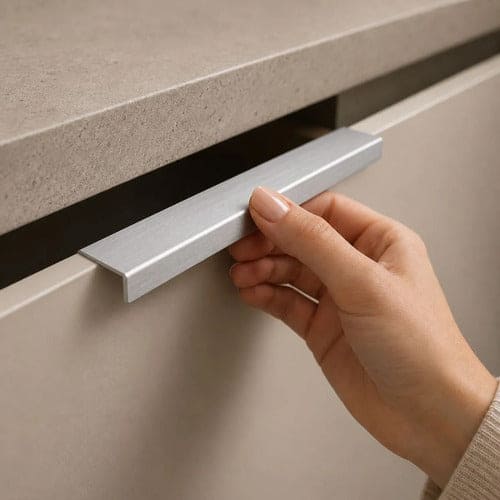 Tirador Uñero 15cm Para Cajón Puerta Mueble Plateado Evans