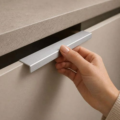 Tirador Uñero 15cm Para Cajón Puerta Mueble Plateado Evans