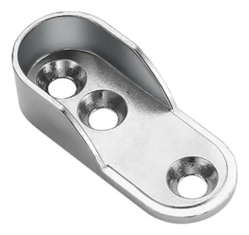Set De Soportes Laterales Para Barrote Oval De Perchero Satinado