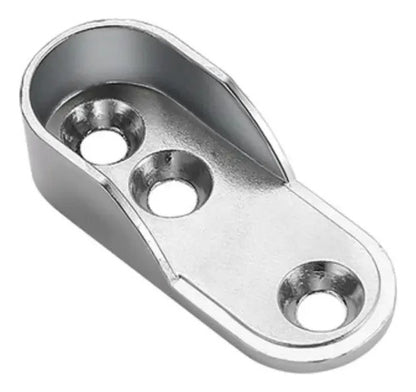 Set De Soportes Laterales Para Barrote Oval De Perchero Satinado