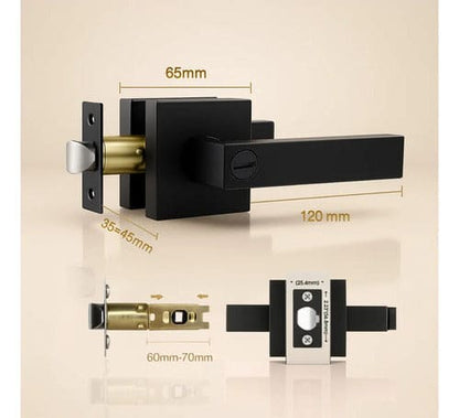 Manija Gloss Sin Llave Para Puerta Interior Exterior Negro