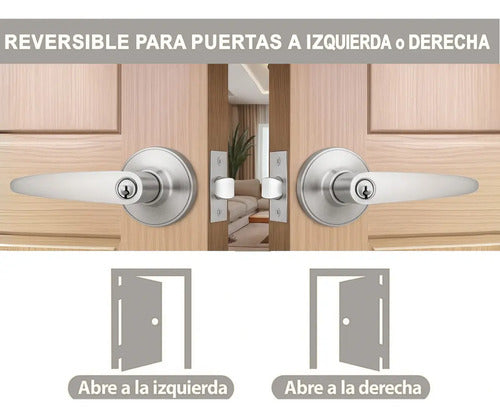 Pestillo Con Llave En Acero Para Puerta Interior Acero