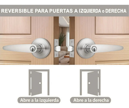 Pestillo Con Llave En Acero Para Puerta Interior Acero