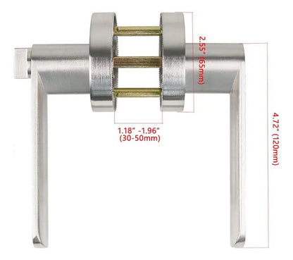 Manija Línea Bella Para Puerta Interior O Exterior Con Llave Acero Plateado