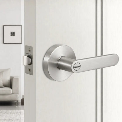 Manija Bella Sin Llave Para Puerta Interior Exterior Plateado
