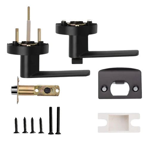 Manija Bella Sin Llave Para Puerta Interior Exterior Negro