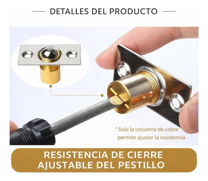 Retén De Bola Para Puerta Vaivén En Acero Inoxidable