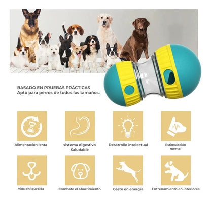 Juguete Interactivo Dispensador De Comida Para Perros Turquesa