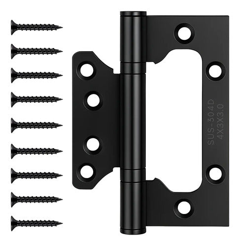 Bisagra Mariposa Flap Doble Rulemán Reforzada 3mm Negro
