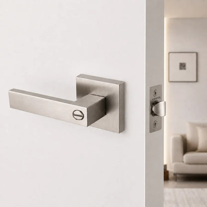 Manija Gloss Sin Llave Para Puerta Interior Exterior Plateado