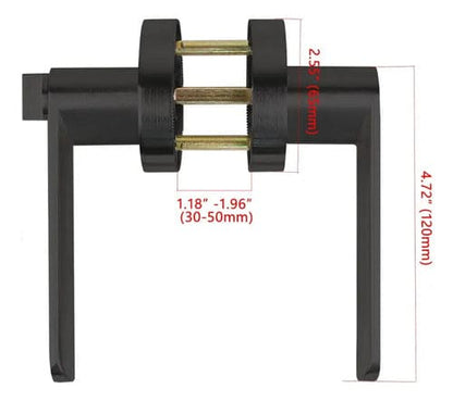 Manija Bella Sin Llave Para Puerta Interior Exterior Negro