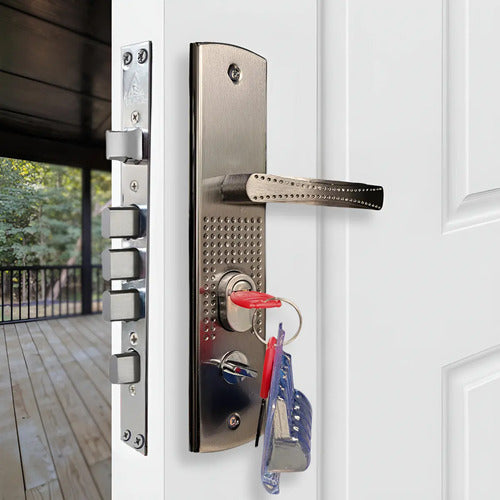 Kit Cerradura Multianclaje Para Puertas De Chapa Blindadas Puerta Derecha