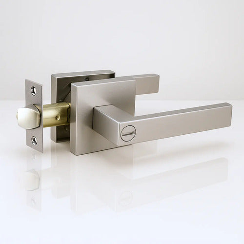 Manija Gloss Sin Llave Para Puerta Interior Exterior Plateado