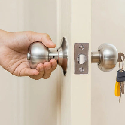 Cerradura De Pomo Con Llave Para Puertas De Interior Premium Acero