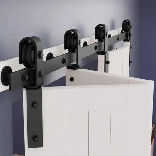 Kit Granero Completo Para 2 Puertas Corredizas Plegables