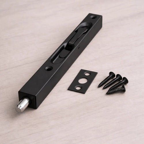 Pasador De Canto Embutido 200mm Acero Inoxidable Negro