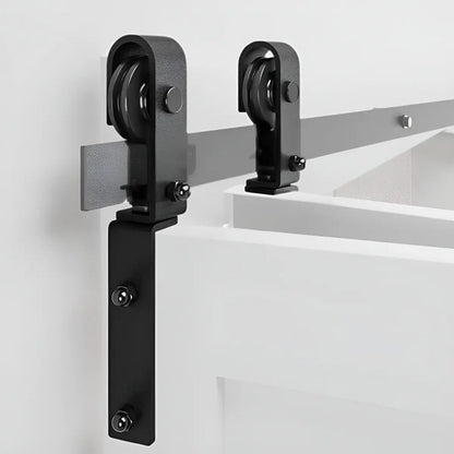 Set De Ruedas Pivot Para Puerta Plegable Estilo Granero