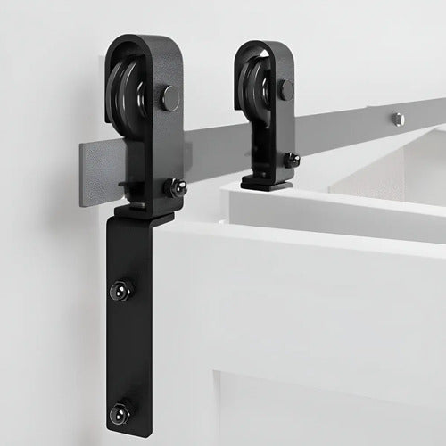 Set De Ruedas Pivot Para Puerta Plegable Estilo Granero
