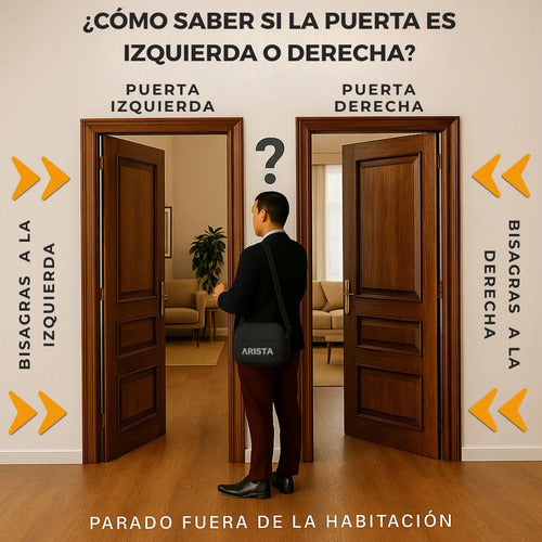 Set De Cerradura Con Cilindro Y Manijas Para Puerta Interior Izquierda Negro