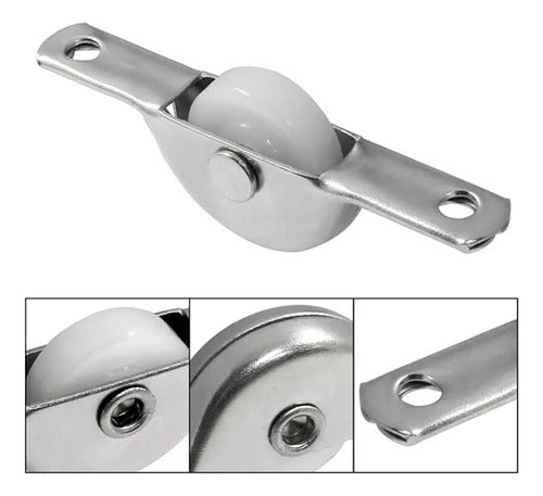 Rueda Colisa Nylon 25mm Para Muebles Puertas Cajones Pack 10 Blanco