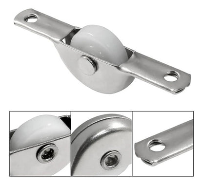 Rueda Colisa Nylon 25mm Para Muebles Puertas Cajones Pack 10 Blanco