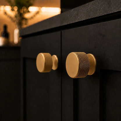 Tirador Perilla Macizo Dorado Para Cajón Puerta Mueble Dorado Oscuro Evans