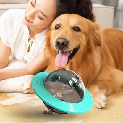 Juguete Interactivo Platillo Volador Para Perros Turquesa