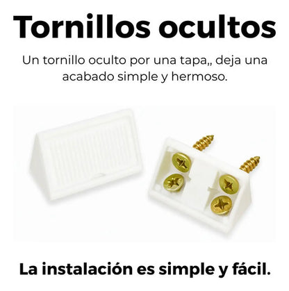 Escuadra Plástica Refuerzo Para Muebles Pack 10 Unidades Blanco