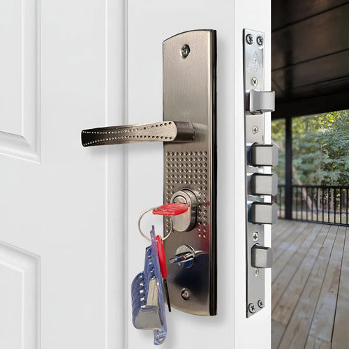 Kit Cerradura Multianclaje Para Puertas De Chapa Blindadas Puerta Izquierda