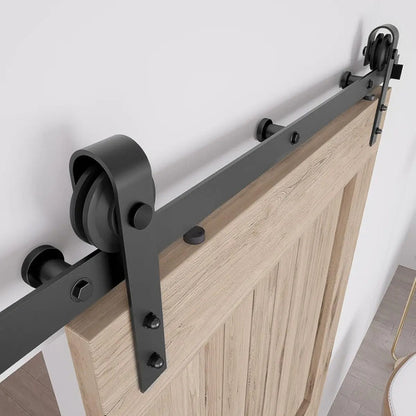 Kit Riel Granero 1,5m Para Puerta Corrediza Negro