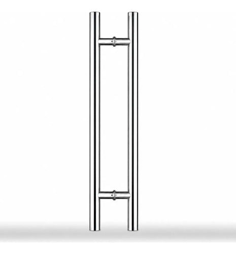 Manijón Doble 120cm Cilíndrico Acero Para Puerta Plateado