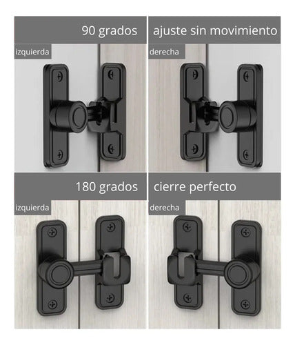 Pasador 90 180 Grados Reversible Negro Tipo Granero