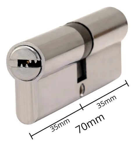 Cilíndro Computarizado 70mm Para Cerradura Europerfíl Acero