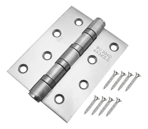 Pack X3 Bisagras 4x3x3mm Acero Inoxidable Rulemán Reforzada
