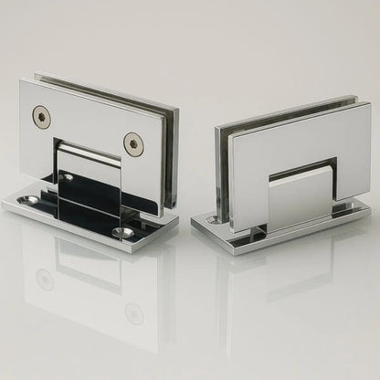 Set Bisagras Blindex 90 Grados Mampara Vidrio 6 A 12mm Cromado