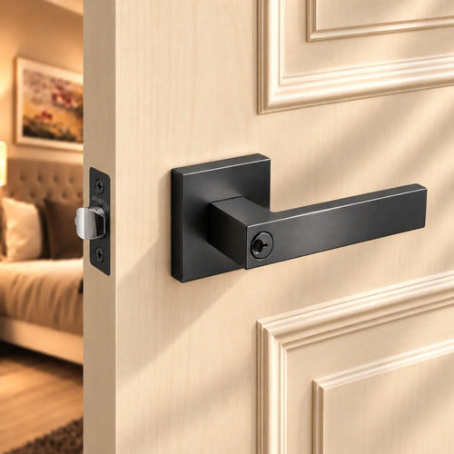 Manija Línea Gloss Interior Exterior Con Llave Negro
