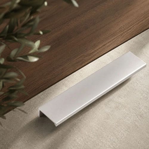 Tirador Uñero 15cm Para Cajón Puerta Mueble Plateado Evans